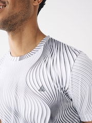 Grey Wave Active Printed Training T-Shirt - Image 5 of 9