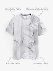Grey Wave Active Printed Training T-Shirt - Image 9 of 9