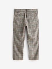 Grey/Stone Natural Smart Check Trousers (12mths-16yrs) - Image 2 of 3