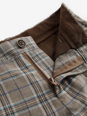 Grey/Stone Natural Smart Check Trousers (12mths-16yrs) - Image 3 of 3