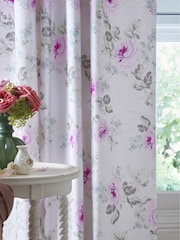 Shabby Chic by Rachel Ashwell® Royal Bouquet Pink Slot Header Lined Curtains - Image 2 of 5