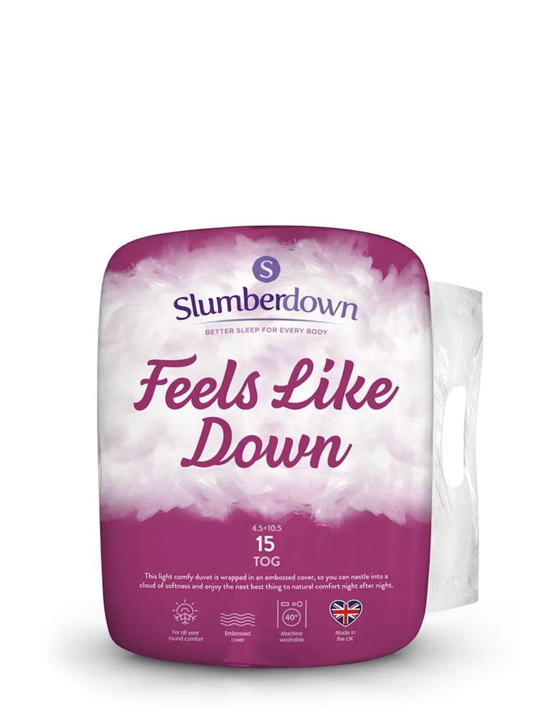 Slumberdown Feels Like Down White 15 Tog Duvet - Image 5 of 5 Slumberdown Feels Like Down White 15 Tog Duvet - Image 5 of 5
