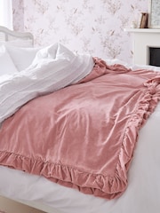 Shabby Chic by Rachel Ashwell® Pink Maisie Velvet Throw - Image 2 of 3