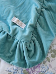 Shabby Chic by Rachel Ashwell® Aqua Blue Maisie Velvet Throw - Image 2 of 3