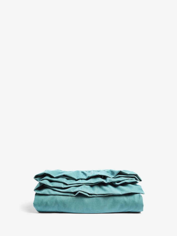 Shabby Chic by Rachel Ashwell® Aqua Blue Maisie Velvet Throw - Image 3 of 3