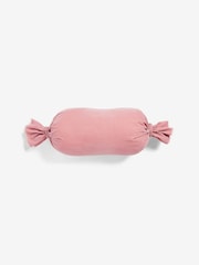Shabby Chic by Rachel Ashwell® Pink Velvet Ruffle Jewel Bolster Cushion - Image 4 of 4