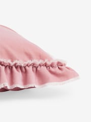 Shabby Chic by Rachel Ashwell® Pink Velvet Ruffle Square Jewel Cushion - Image 2 of 5