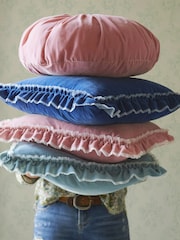 Shabby Chic by Rachel Ashwell® Pink Velvet Ruffle Square Jewel Cushion - Image 3 of 5