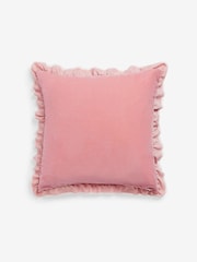 Shabby Chic by Rachel Ashwell® Pink Velvet Ruffle Square Jewel Cushion - Image 5 of 5