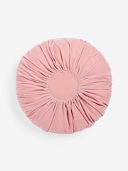 Shabby Chic by Rachel Ashwell® Pink Velvet Ruffle Jewel Round Cushion - Image 2 of 4