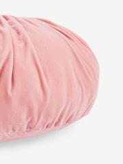 Shabby Chic by Rachel Ashwell® Pink Velvet Ruffle Jewel Round Cushion - Image 4 of 4