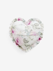 Shabby Chic by Rachel Ashwell® Royal Bouquet Pink Ruffle Heart Shabby Love Cushion - Image 3 of 3