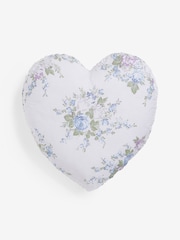 Shabby Chic by Rachel Ashwell® Rose Blossom Aqua Heart Cushion - Image 2 of 4