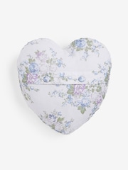 Shabby Chic by Rachel Ashwell® Rose Blossom Aqua Heart Cushion - Image 3 of 4