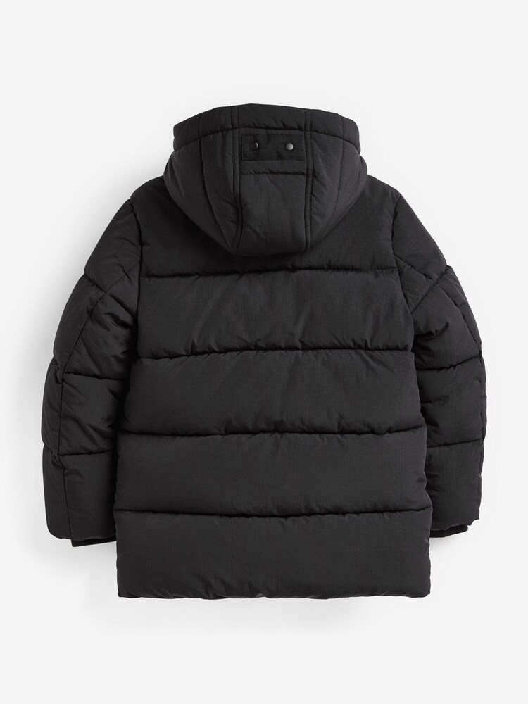 Black Padded Puffer Coat (3-16yrs) - Image 2 of 4