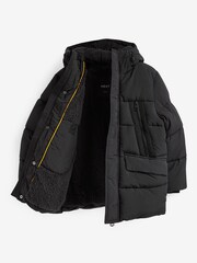 Black Padded Puffer Coat (3-16yrs) - Image 4 of 4