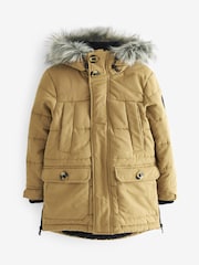 Neutral Padded Parka Coat (3-16yrs) - Image 1 of 6