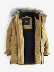 Neutral Padded Parka Coat (3-16yrs) - Image 3 of 6