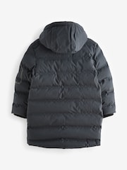 Dark Grey Waterproof Longline Padded Coat (3-16yrs) - Image 6 of 6