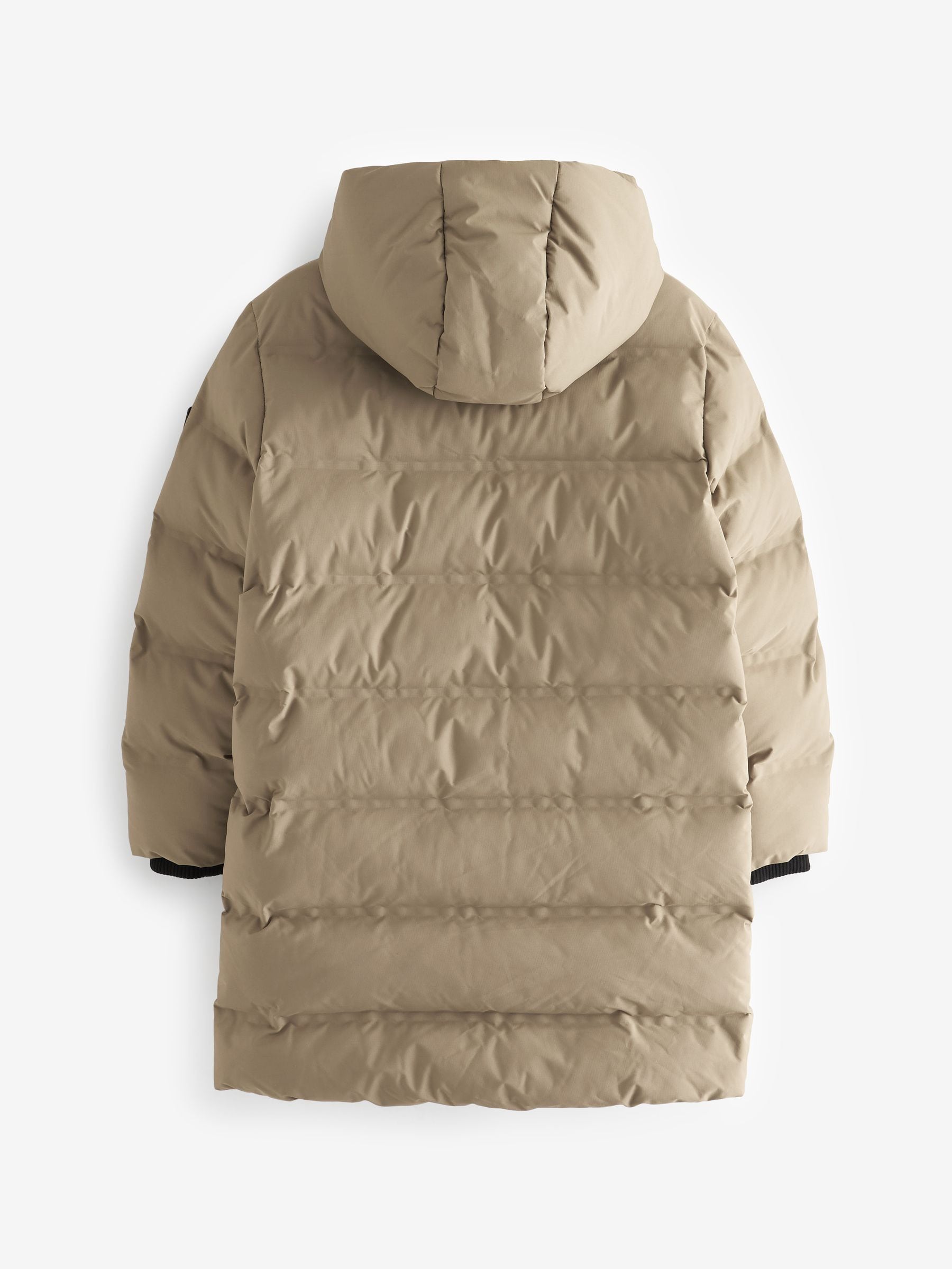 Buy Neutral Stone Fleece Lined Longline Puffer Coat 3 17yrs from Next Germany