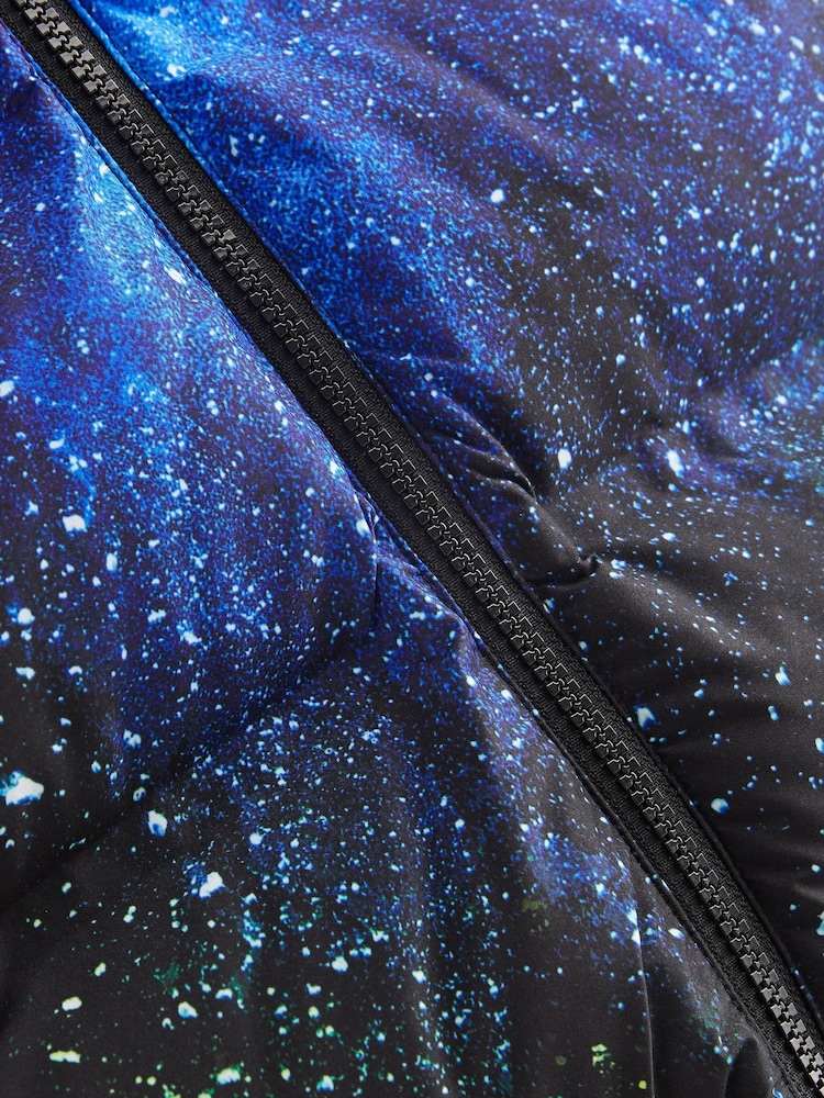 Splat Print Fleece Lined Padded Puffer Coat (3-16yrs) - Image 3 of 3
