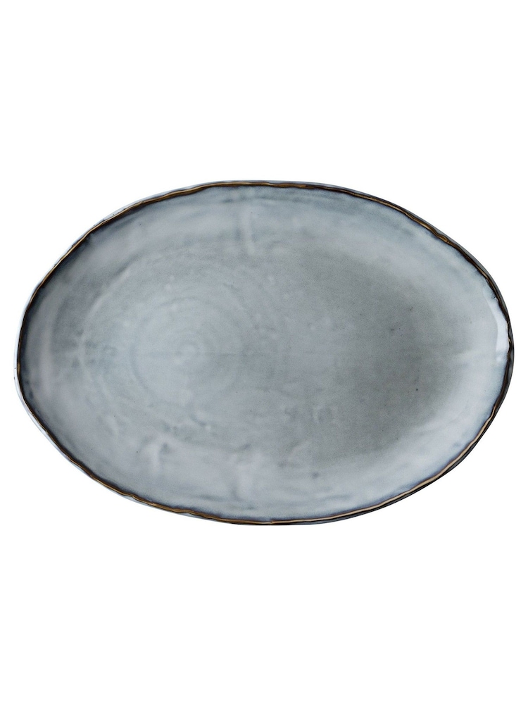 Dutch Rose Blue Oval Dish 40x28cm - Image 3 of 3