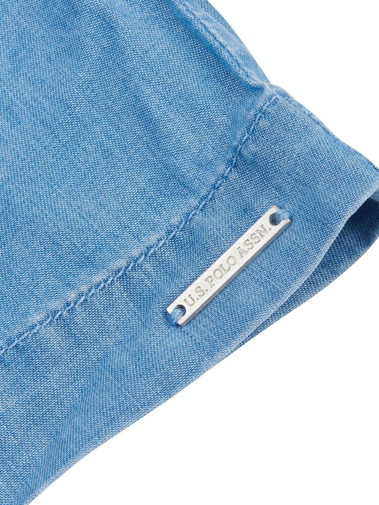 U.S. Polo Assn. Womens Blue Chambray Shorts - Image 6 of 6