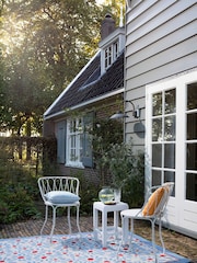 Laura Ashley Blue Porchester Indoor Outdoor Rug - Image 1 of 4