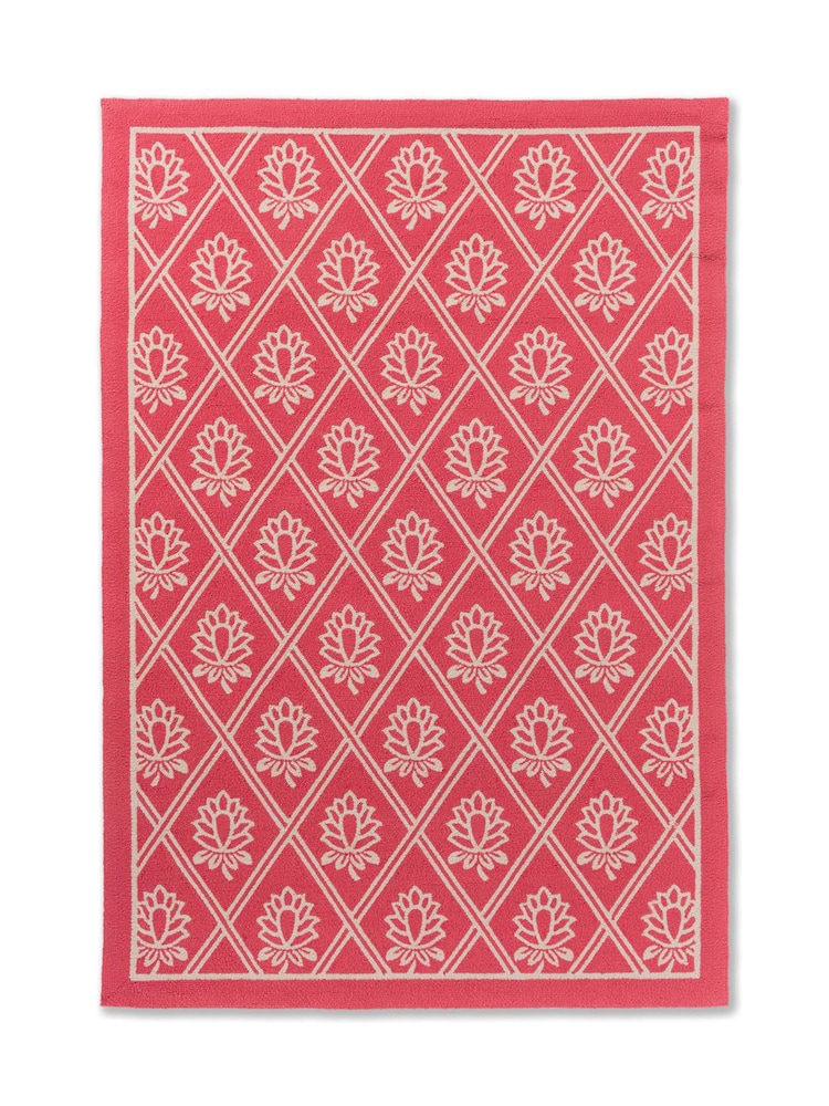 Laura Ashley Red Porchester Indoor Outdoor Rug - Image 2 of 4