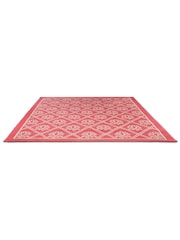 Laura Ashley Red Porchester Indoor Outdoor Rug - Image 3 of 4