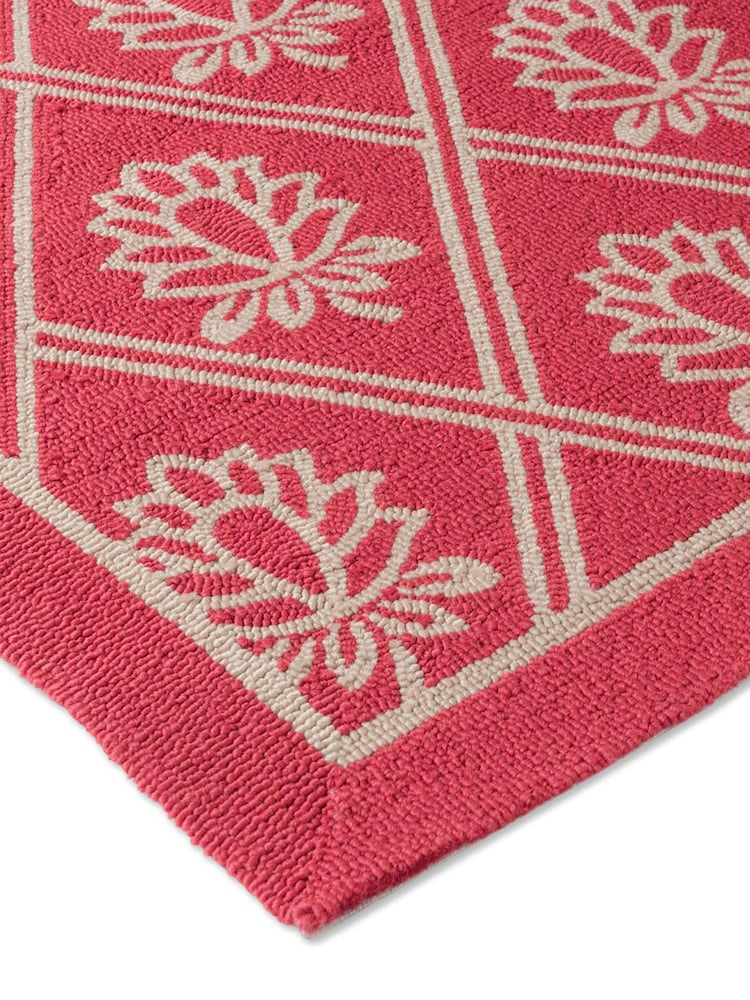 Laura Ashley Red Porchester Indoor Outdoor Rug - Image 4 of 4