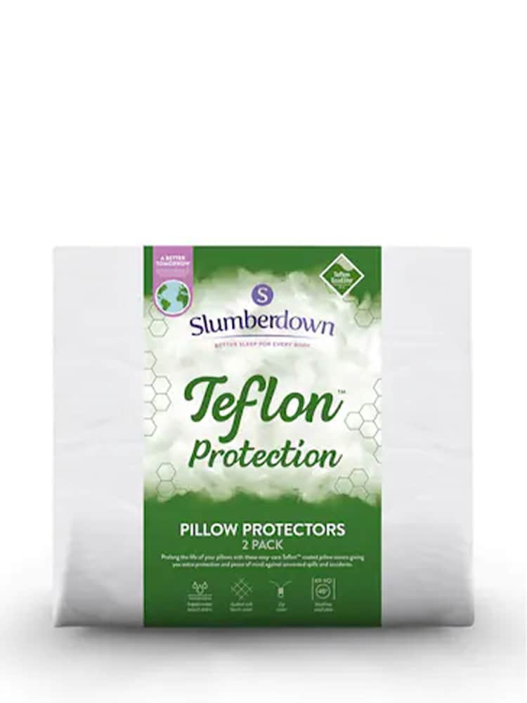 Slumberdown Teflon White Pillows 2 Pack - Image 4 of 4