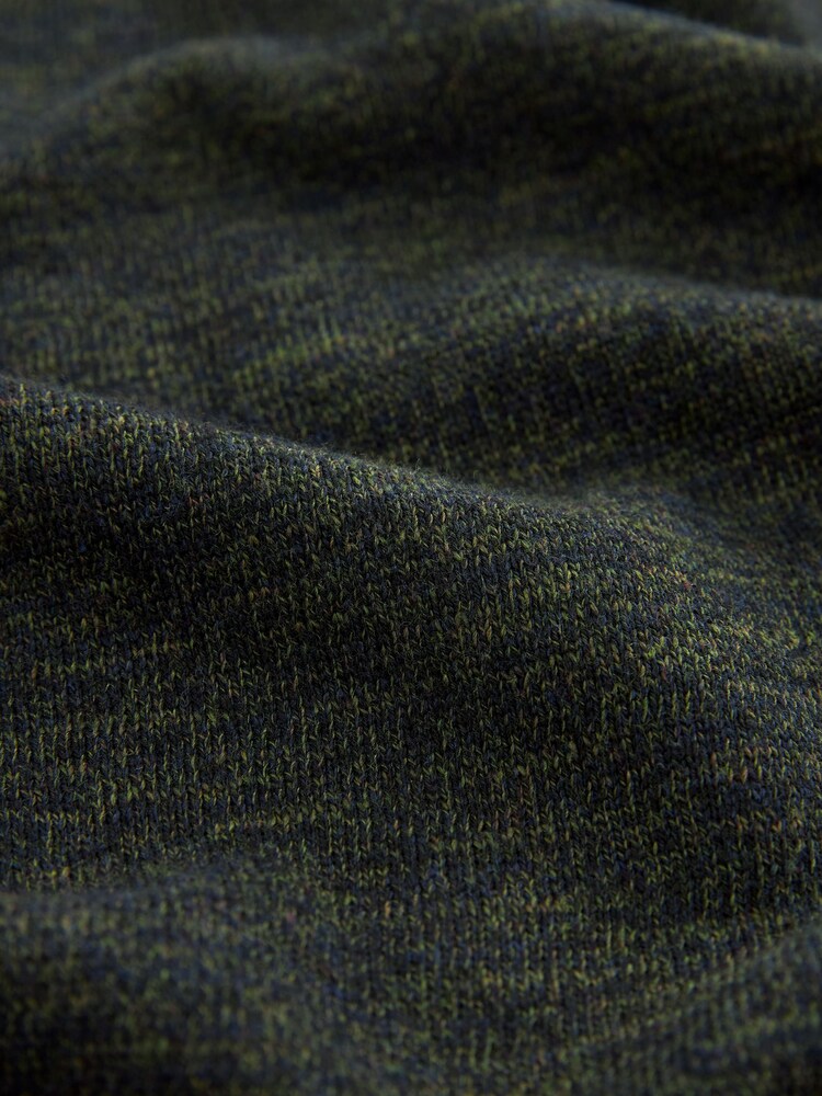 Green Regular Marl Zip Neck Jumper - Image 7 of 7