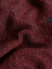 Burgundy Red Regular Marl Zip Neck Jumper - Image 6 of 6