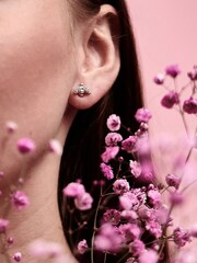 Olivia Burton Ladies Pink Jewellery Rainbow Bee Studs Earrings - Image 3 of 4