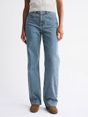Abercrombie & Fitch Blue 90s Relaxed Tinted Curvy Denim Jeans - Image 1 of 7
