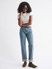 Abercrombie & Fitch Blue 90s Relaxed Tinted Curvy Denim Jeans - Image 3 of 7