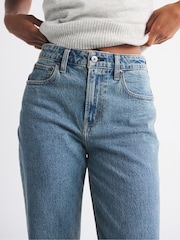 Abercrombie & Fitch Blue 90s Relaxed Tinted Curvy Denim Jeans - Image 5 of 7