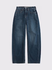 Abercrombie & Fitch High Rise Barrel Denim Jeans - Imaginea 6 din 6