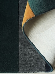 Navy Blue Retro Shapes Rug - Image 4 of 5