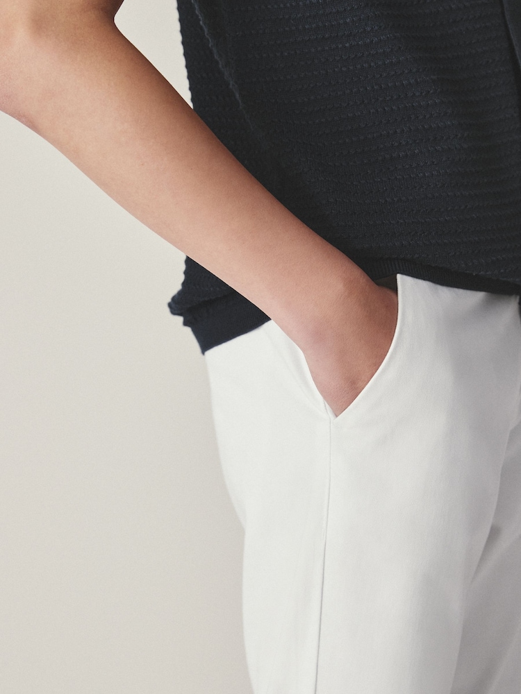White Skinny Fit Stretch Chino Trousers (3-17yrs) - Image 3 of 5