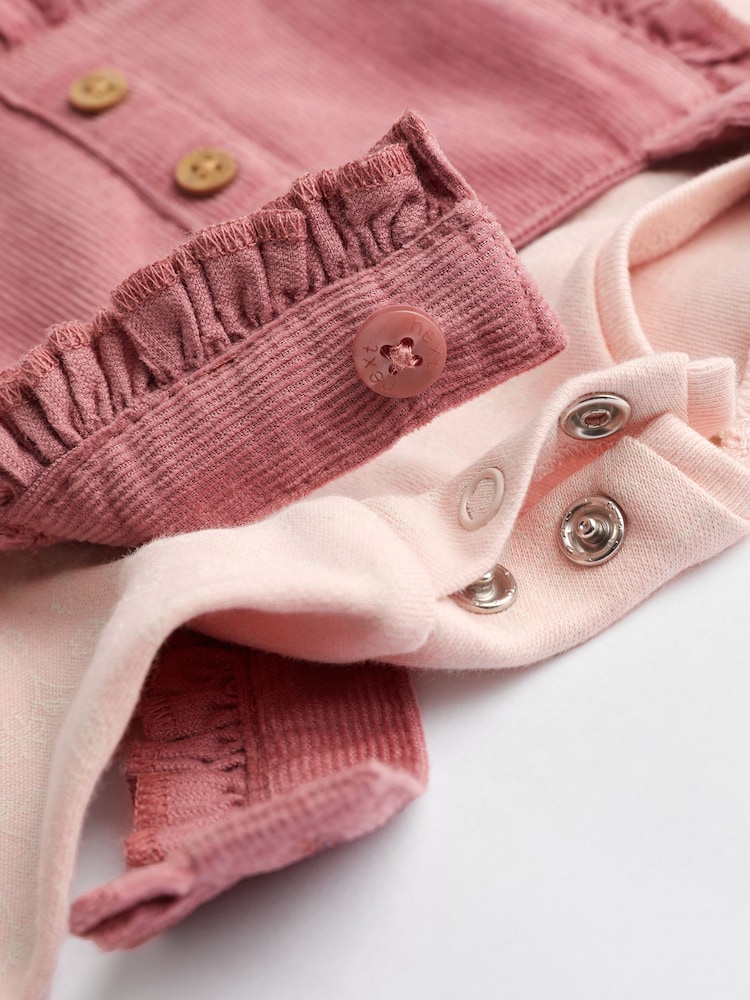 Pink Baby 2pc Baby Dungaree & Bodysuit Set (0mths-2yrs) - Image 5 of 7
