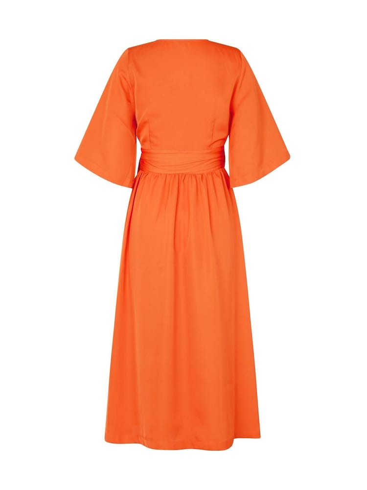 mbyM Orange Wrap Maxi Dress - Image 5 of 5 mbyM Orange Wrap Maxi Dress - Image 5 of 5