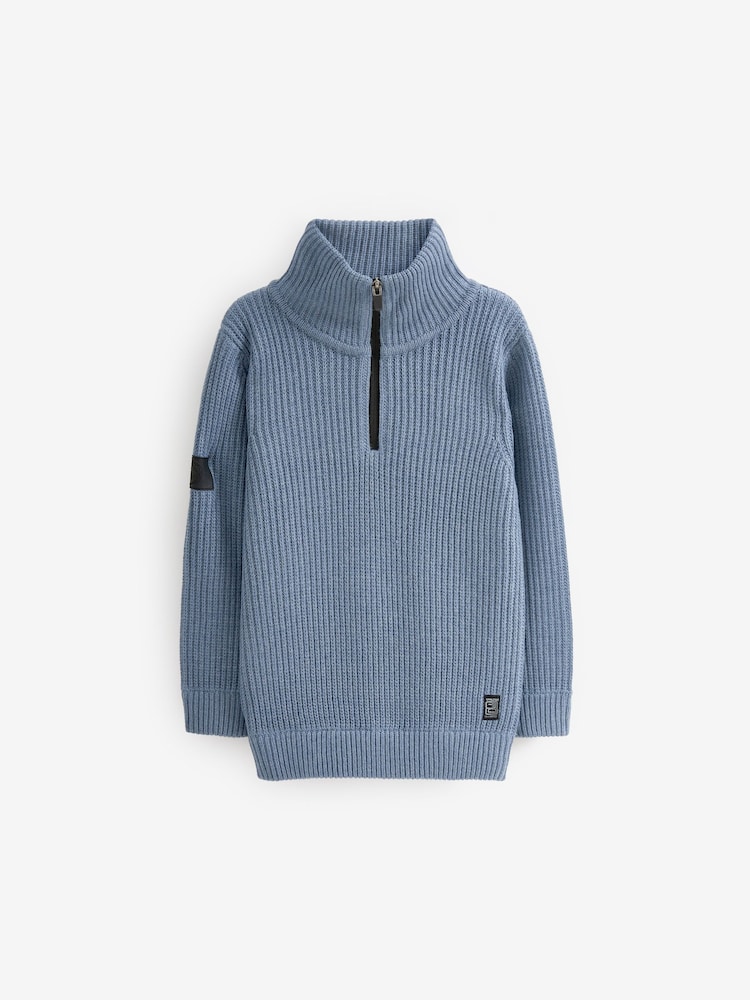 Blau - Allzweck-Pullover mit Reißverschluss (3 – 16 Jahre) - Bild 1 von 3
