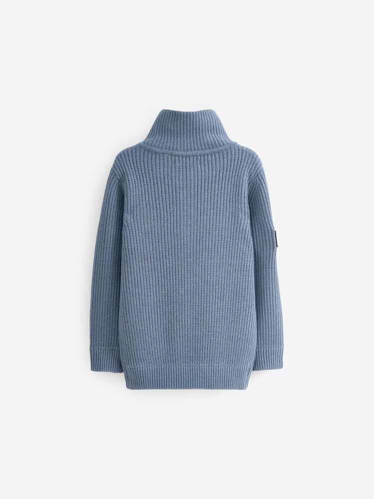 Blau - Allzweck-Pullover mit Reißverschluss (3 – 16 Jahre) - Bild 2 von 3