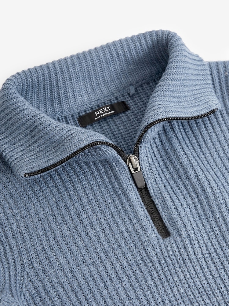 Blau - Allzweck-Pullover mit Reißverschluss (3 – 16 Jahre) - Bild 3 von 3