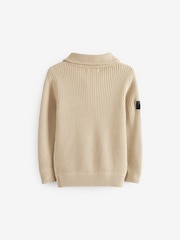Hellbraun - Allzweck-Pullover mit Reißverschluss (3 – 16 Jahre) - Bild 2 von 4