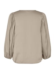mbyM Cream V-Neck Deep Sleeve Blouse - Image 4 of 4