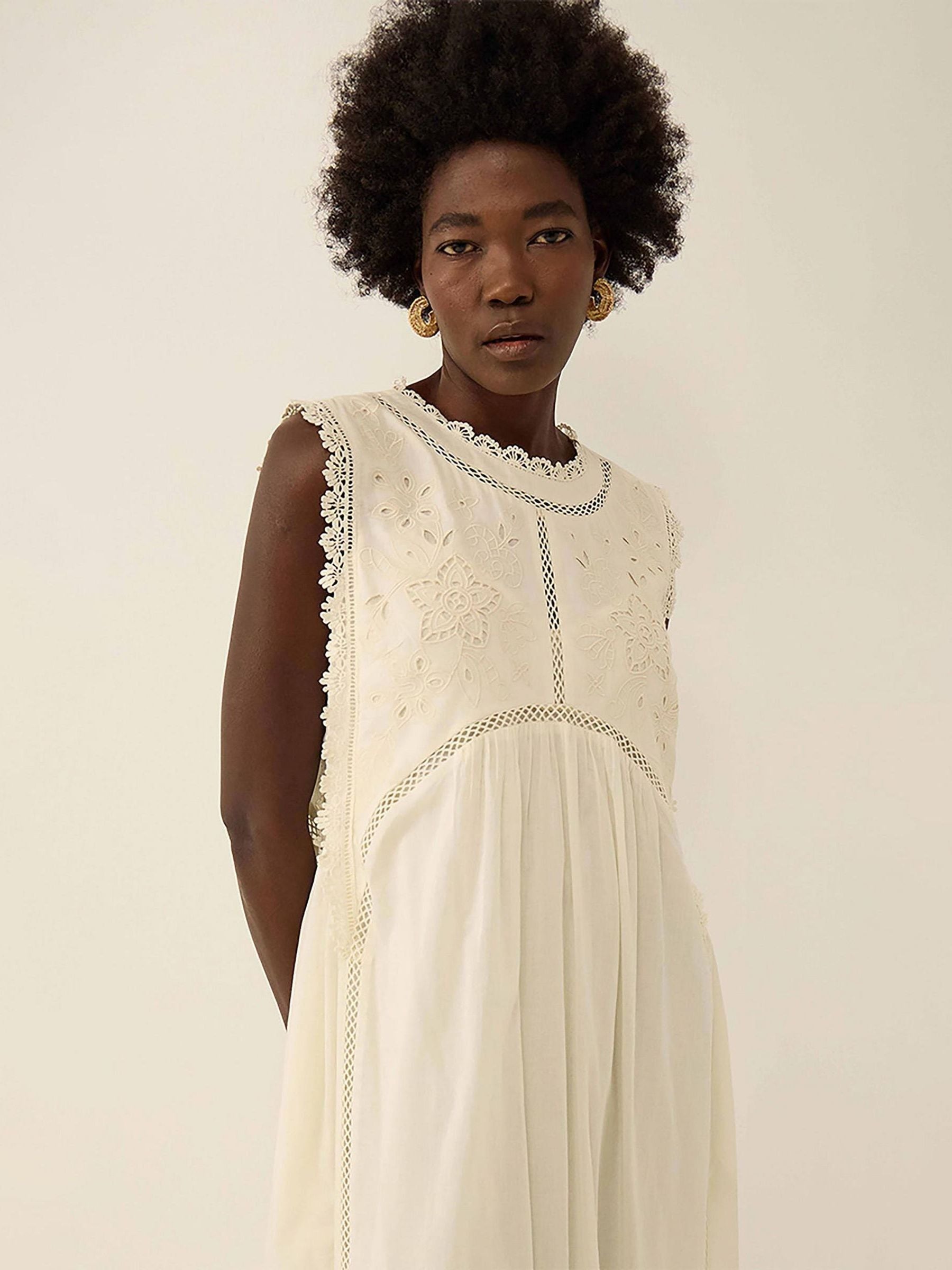 ワンピース APOLINA IRRA DRESS MILK BRODERIE 3-5Y Buy East White Winnie Butter Broderie Lace Waisted Midi Dress from