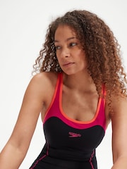 Speedo Black/Pink Womens Panel Legsuit - Image 5 of 7